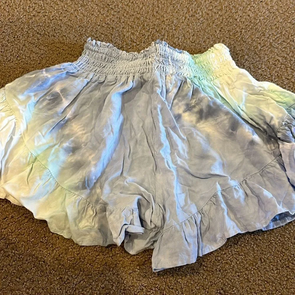 Vintage Havana Girls Purple, Aqua & White Tank Top & Ruffle Shorts Matching Set